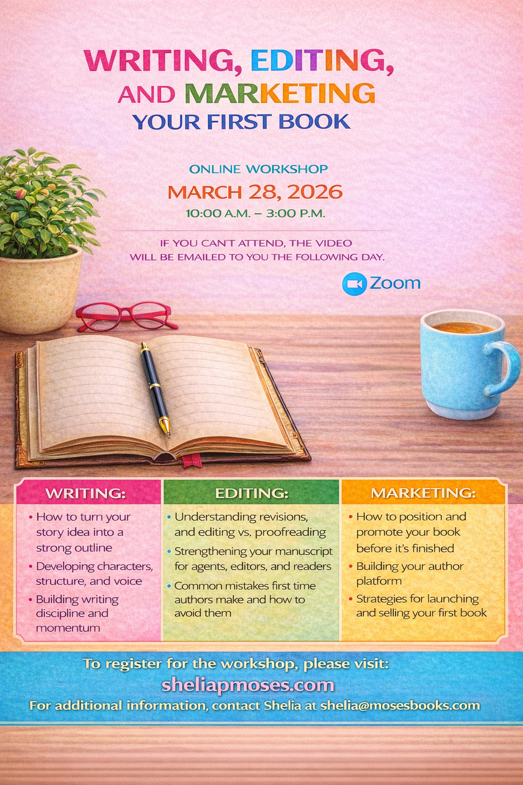 WORKSHOP FOR WRITERS ON MARCH 28, 2026